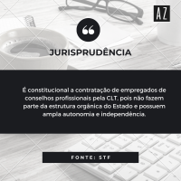 &Eacute; constitucional a contrata&ccedil;&atilde;o pela CLT de empregados de conselhos profissionais