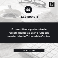 Prescri&ccedil;&atilde;o de repara&ccedil;&atilde;o ao er&aacute;rio (Tema 899 STF)