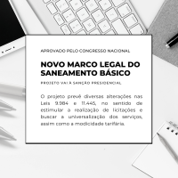 Novo Marco Legal do Saneamento B&aacute;sico